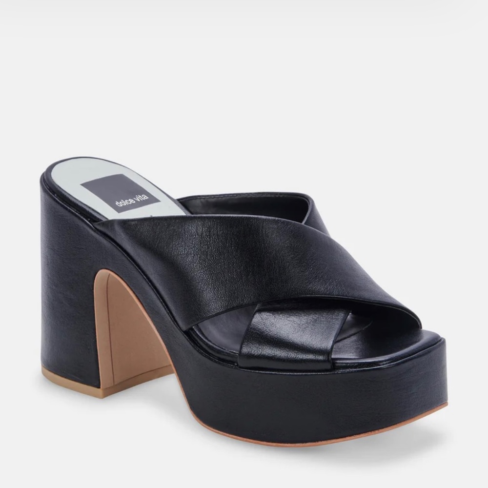 Dolce Vita retro mules in onyx black